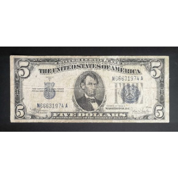 USA 5 Dollars 1934 Silver certificate F-