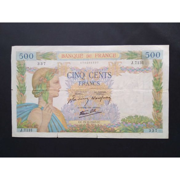 Franciaország 500 Francs 1942 F-