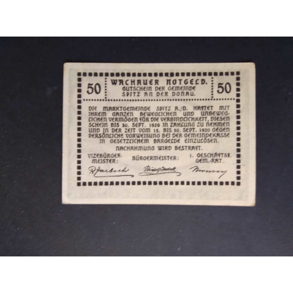 Austria 50 Heller 1920 Unc- Dürnstein 