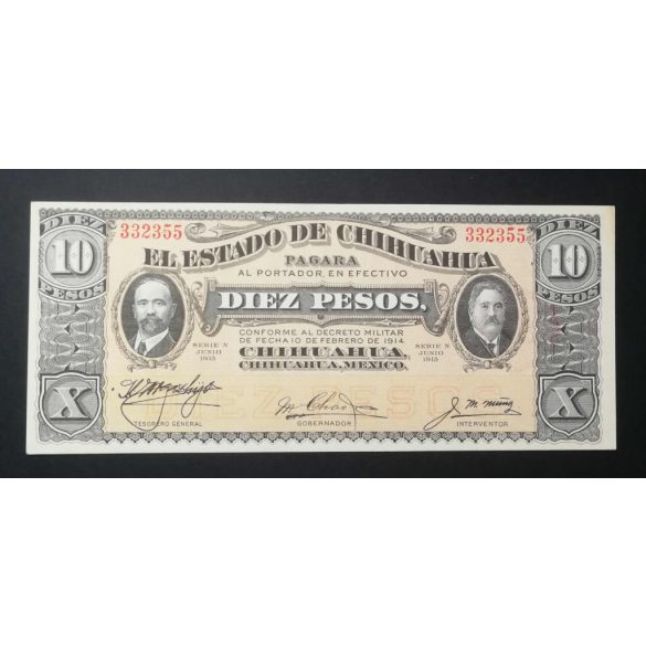 Mexico 10 Pesos 1915 UNC