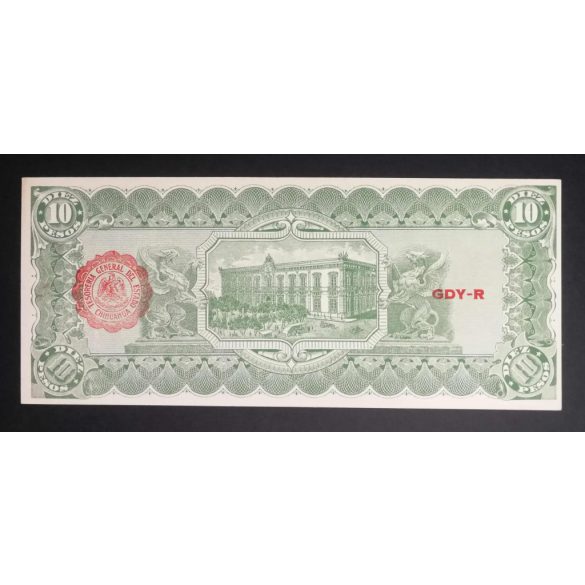 Mexikó 10 Pesos 1915 UNC