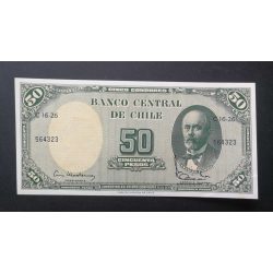 Chile 50 Pesos/5 Centesimos 1960 XF+