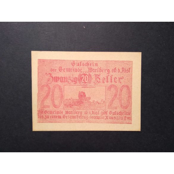 Ausztria 20 Heller 1920 Unc Wartberg 