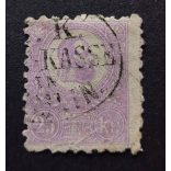 Hungary 1871 25 Kr. lithographed used (K.)K. (POST)-KASSE IN (SE)MLIN Ryan 800