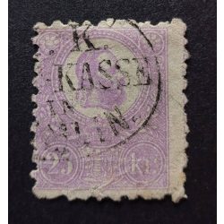   Hungary 1871 25 Kr. lithographed used (K.)K. (POST)-KASSE IN (SE)MLIN Ryan 800