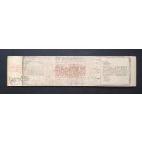 Japan 1 Monme Silver, Yamato Province, Edo Period, Hansatsu Banknote, 1603-1868 XF