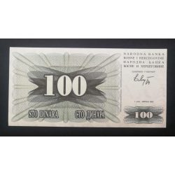 Bosznia-Hercegovina 100 Dinara 1992 UNC