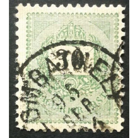 Hungary 1889 Letter, black cipher 30 kr. perf. 12:11 1/2, (Sz)ombathely used