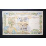 France 500 Francs 1940 VG+