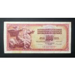 Yugoslavia 100 Dinara 1986 F