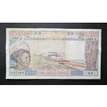 West African States, Ivory Coast 5000 Francs 1987 F