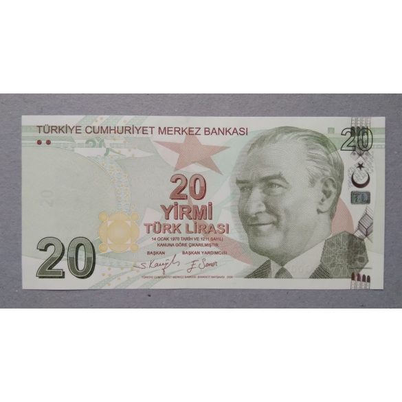 Törökország 20 Lira 2022 UNC