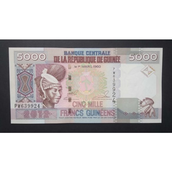 Guinea 5000 Francs 2012 UNC 