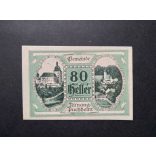Austria 80 Heller 1920 Unc Attnang-Buchheim