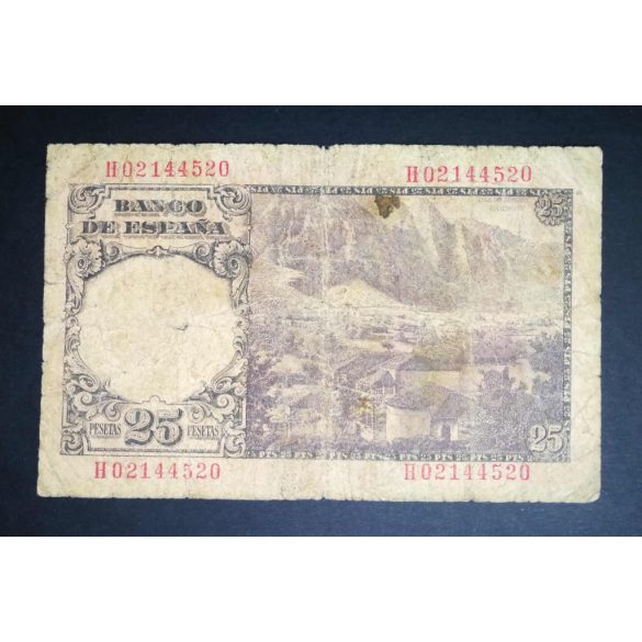Spain 25 Pesetas 1946 VG