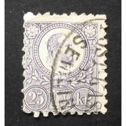   Magyarország 1871 Réznyomat 25 Kr (K.K.) POST KASS(E) SEMLIN, apró elvékonyodás, elfogazva H