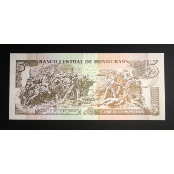 Honduras 5 Lempiras 2019 UNC 