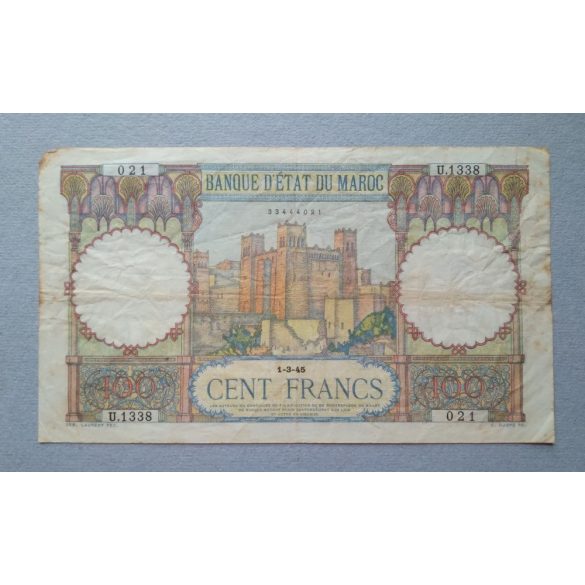 Morocco 100 Francs 1945 F-