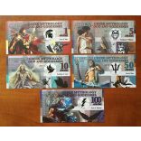 Greek Mythology 1, 5, 10, 50, 100 Arahmi 2017 UNC szett