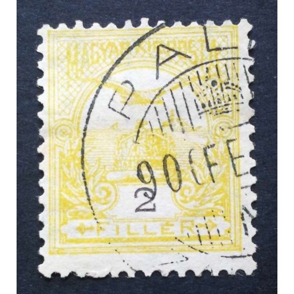 Hungary 1900 TURUL 2 F. perf. 12 : 11 3/4 PAL(IN) / ZA(LA) used