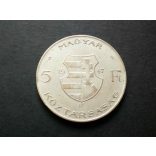 Magyarország 5 Forint 1947 Kossuth Lajos ezüst gVF