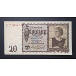 Germany 20 Reichsmark 1939 VF+