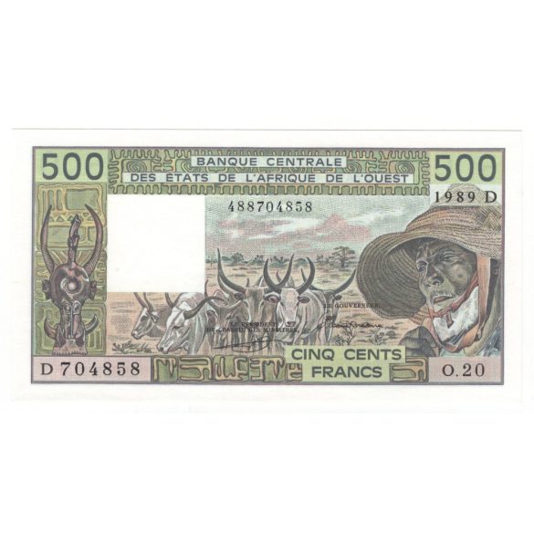 Nyugat-Afrikai Államok Mali 500 Francs 1989 UNC