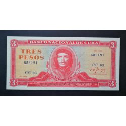 Cuba 3 Pesos 1989 UNC