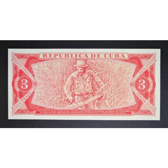 Cuba 3 Pesos 1989 UNC
