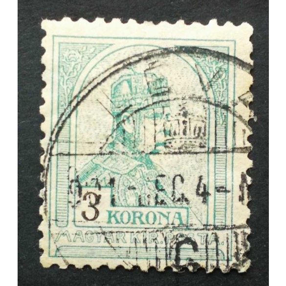 Hungary 1900 TURUL 3 K. perf. 12 : 11 3/4 LÉVA used