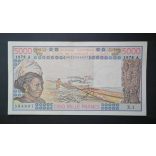 West African States 5000 Francs 1978 XF