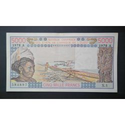   Nyugat-afrikai Államok 5000 Francs 1978 Elefántcsontpart XF