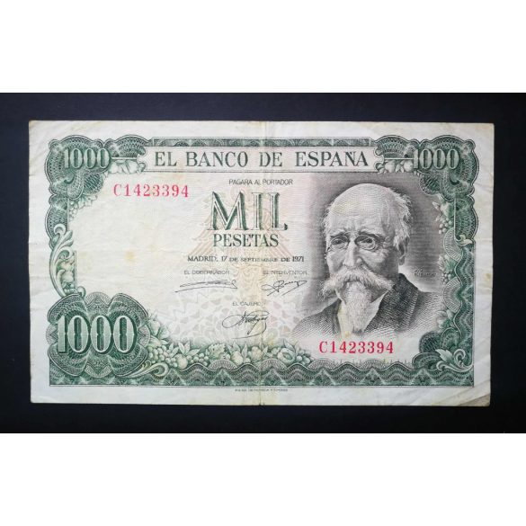 Spain 1000 Pesetas 1971 F