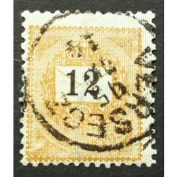   Hungary 1889 Letter, black cipher 12 kr. perf. 12:11 1/2 VERSECZ used