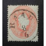 Austria used in Hungary 1861 5 Kr. RAAB
