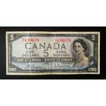 Canada 5 Dollars 1954/61 F+