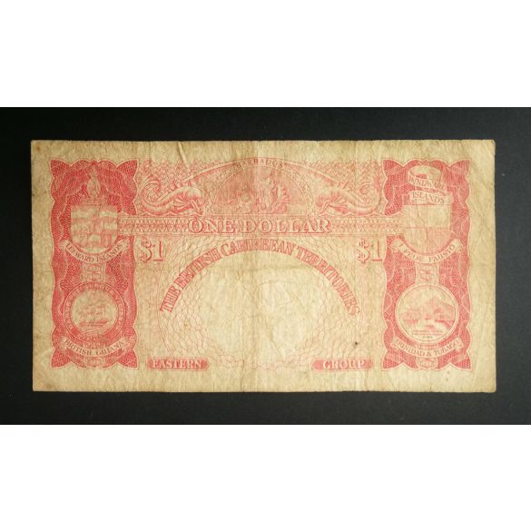 British Caribbean 1 Dollar 1963 VG+