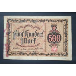 Németország München 500 Mark 1922 VF-