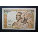 Nyugat-Afrikai Államok, Elefántcsontpart 1000 Francs 1961 VF+