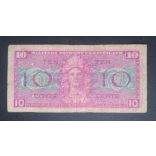 USA 10 Cents 1954 military payment certificate F-