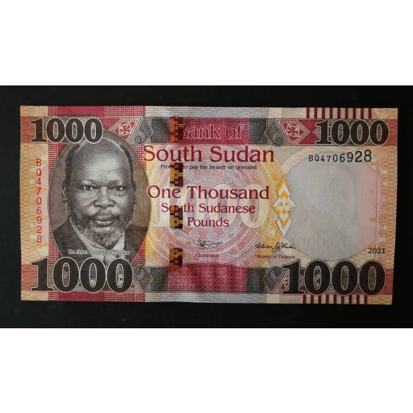 South Sudan 1000 Pounds 2021 UNC-