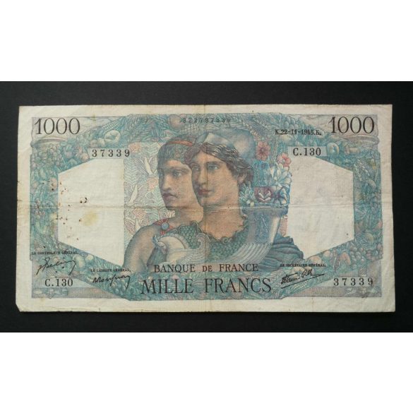 Franciaország 1000 Francs 1945 F-