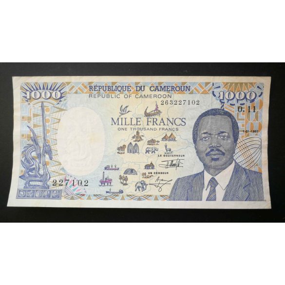 Cameroon 1000 Francs 1992 F+