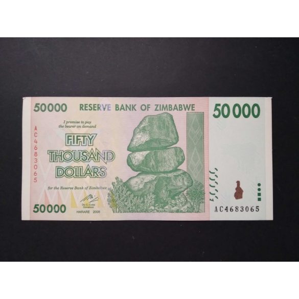 Zimbabwe 50000 Dollars 2008 UNC-