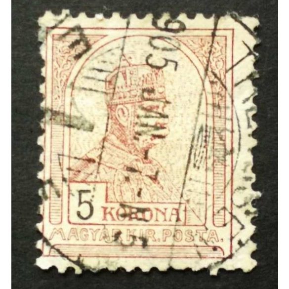 Hungary 1900 TURUL 5 K. perf. 12 : 11 3/4 TR(ENC)SÉN used
