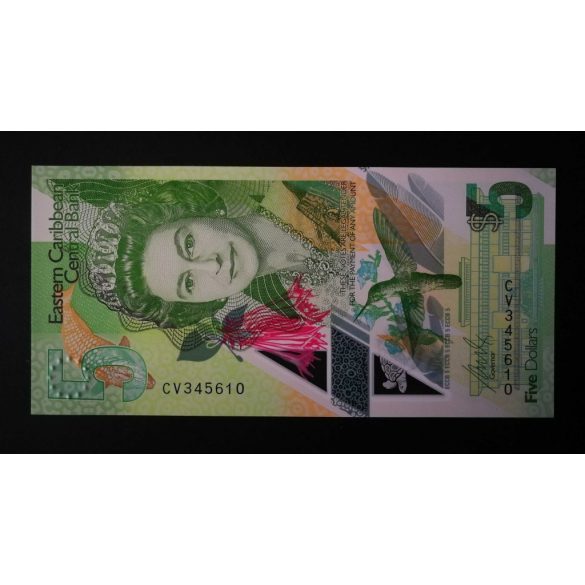 Kelet-karibi Államok 5 Dollars 2020 UNC Polymer