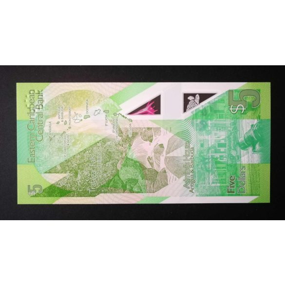 Kelet-karibi Államok 5 Dollars 2020 UNC Polymer