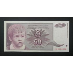 Jugoszlávia 50 Dinara 1990 Unc-