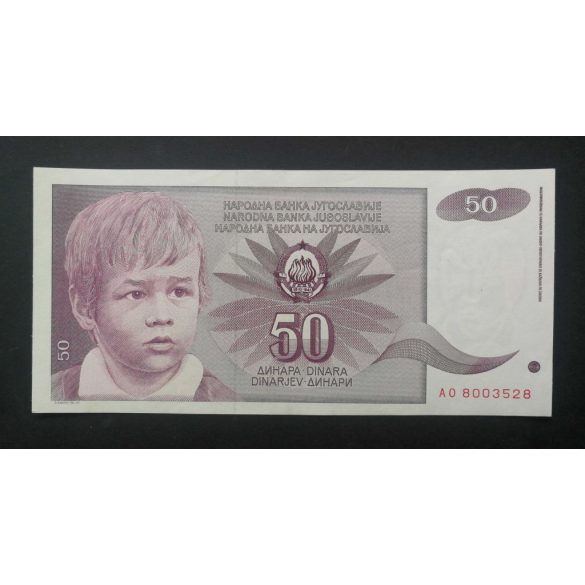 Jugoszlávia 50 Dinara 1990 Unc-