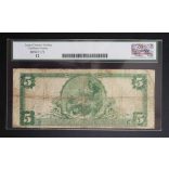 USA 5 Dollars 1902/5 Merchants National Bank Banknote certified LCG 12 F